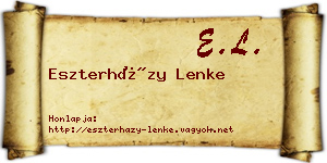 Eszterházy Lenke névjegykártya